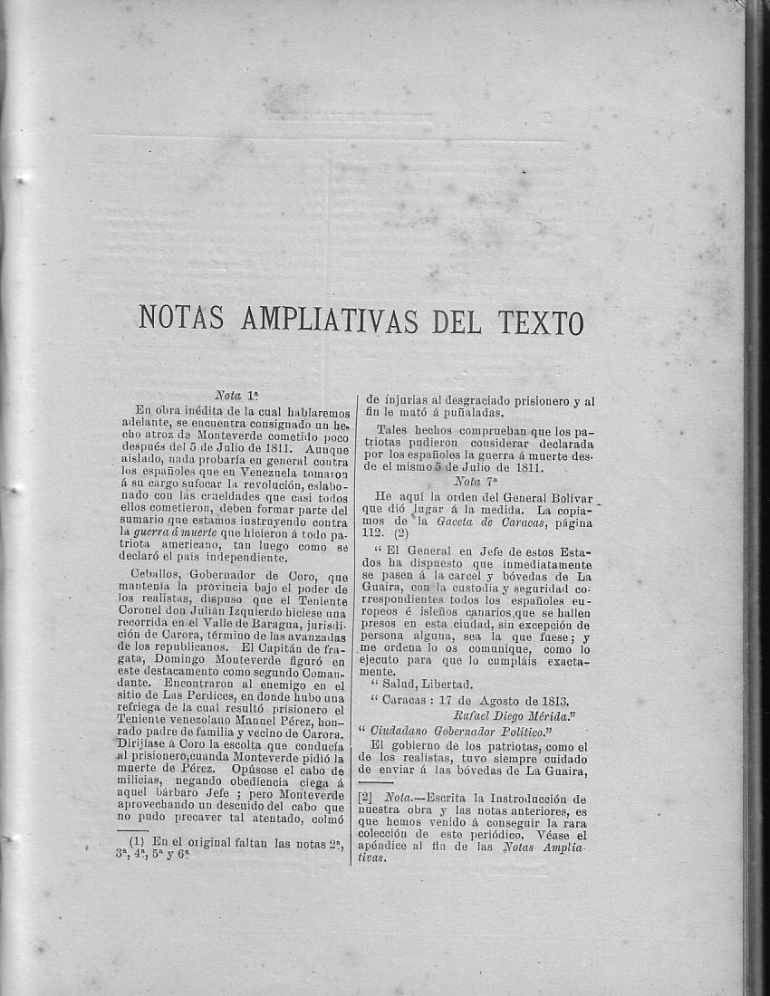 Historia de la Isla de Margarita, Notas, Pg. 1