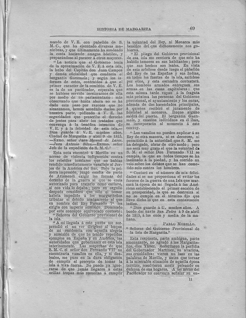 Historia de la Isla de Margarita, Pg. 69